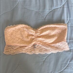 Aerie Lacey Pink Bandeau Size Small